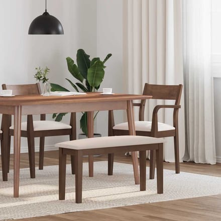 vidaXL - Bank - 90 - cm - massief - hout - rubber - bruin
