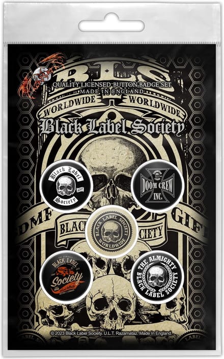 Black Label Society - Worldwide Badge/button - Set van 5 - Multicolours