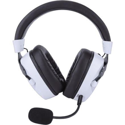 Casque de jeu sans fil compatible Switch PC 2,4 GHz Bluetooth 5.4 Casque avec réduction de bruit Lumière RGB Son Surround 7.1 blanc noir