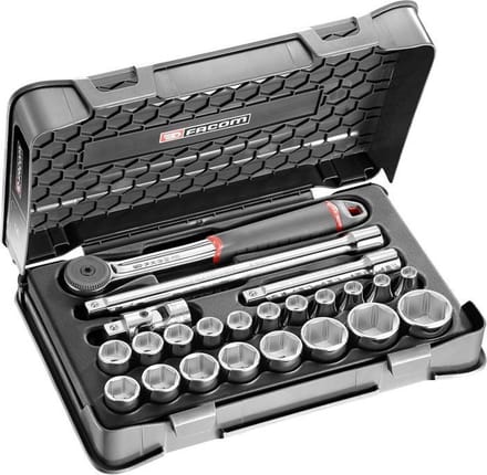 Facom S.161-3P6PB Dopsleuteladapterset 1/2 (12,5 mm) 23-delig