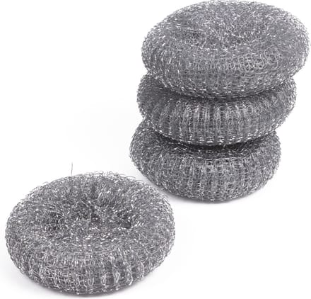 Benson Set van 4 grote RVS schuursponsen - Duurzaam en effectief