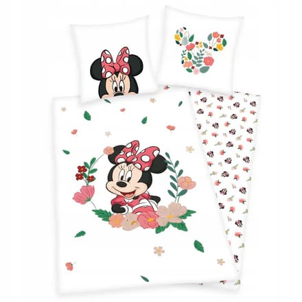 Minnie Mouse Flanellen Dekbedovertrek 140x200 cm Katoen Wit