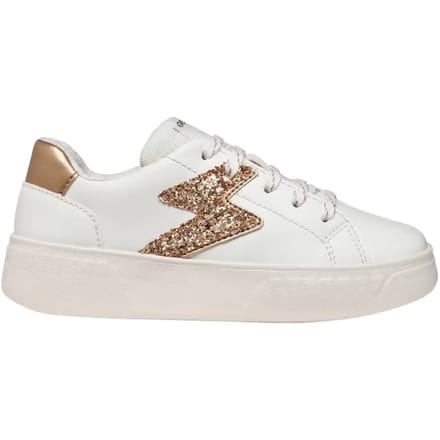 GEOX MIKIROSHI MEISJES Sneakers - WIT/ROSÉGOUD - Maat 31