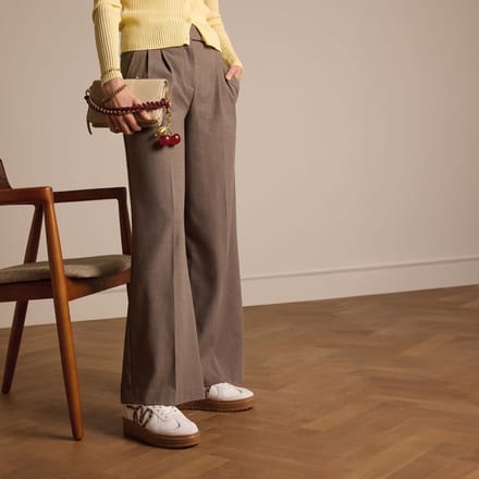 Manfield - Dames - Witte leren sneakers met leopard details - Maat 41