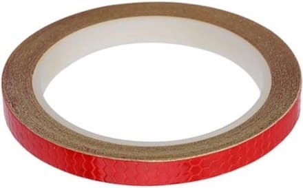 Reflecterende tape - ROOD - 8 meter - 8mm