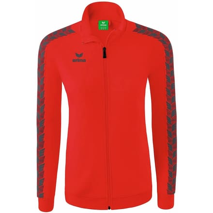 Erima Essential Team Tracktop Jack Dames - Slate Grey / Rood | Maat: 36