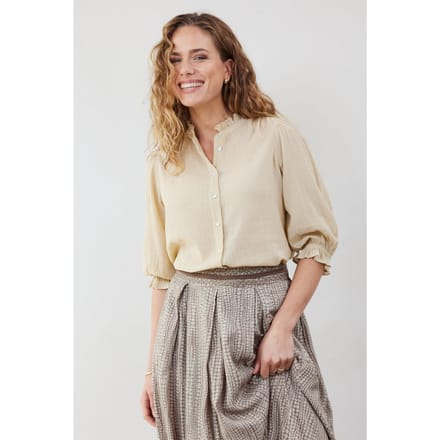 DIDI Blouse Paris Feather Grey Size: 46 | Blouses Outlet | Dames | Beige