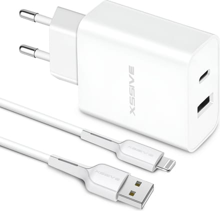Dual Snellader met geschikt voor iPhone Oplader Kabel 1 Meter - Voor 14 Pro Max en ouder