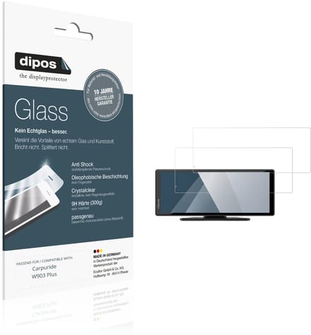 dipos – 2x Pantserfolie geschikt voor Carpuride W903 Plus | 9H Screenprotector
