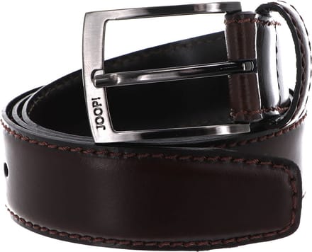 JOOP! Leren Riem Quilted Coll. Belt 3,5 CM W120 D`Brown Donkerbruin