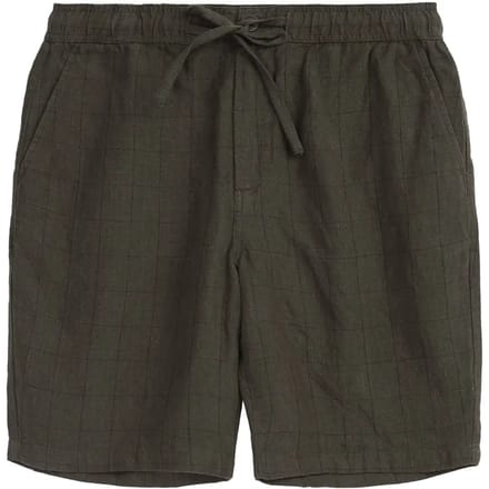 Linnen Geruite Shorts KnowledgeCotton Apparel Fig