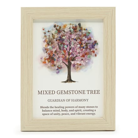 Edelsteenafbeelding - Levensboom - Meerkleurig (20x14,7x1cm)