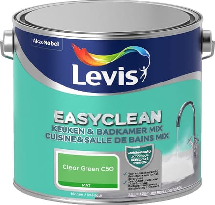 Levis - Easyclean Keuken & Badkamer Mix - Clear Green C50 - Mengverf - 2,5 L