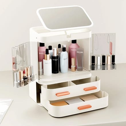 Guardian Beauty Make-up Organisator - Met Spiegel - 2023 Model - Creme Kleur