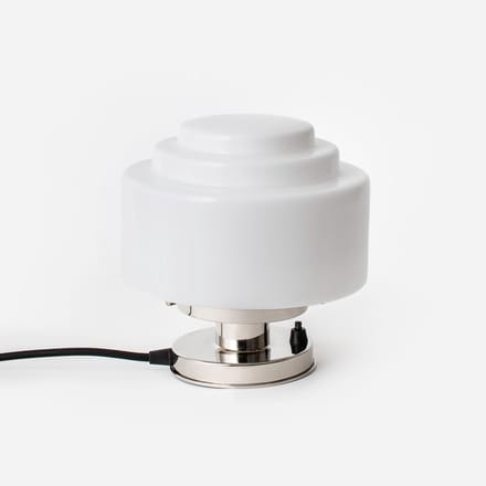 Tafellamp Getrapt Ø 20 20's Nikkel - Art Deco Trade