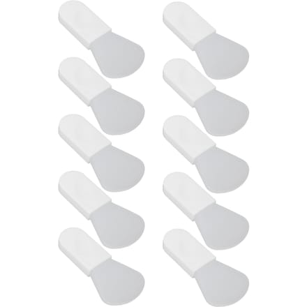 10 stuks siliconen maskerborstel mini korte handgreep modderapplicator draagbaar gezichtsschoonheidsgereedschap white
