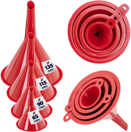 KADAX Set van 4 trechters - diameter 5/8/10/12 cm ES11R