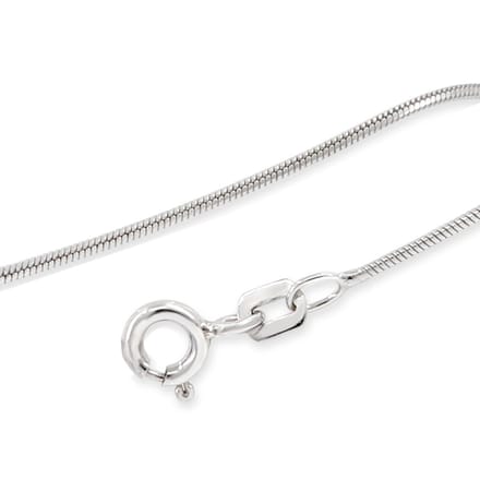 Zilveren ketting rond slangen 0.9 mm - 40 cm