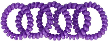 Haarsoires Haarelastieken Invisibobble - Basic - Telefoondraad - Paars - Set van 5 - Spiraal Haar Elastieken - Haarvriendelijk