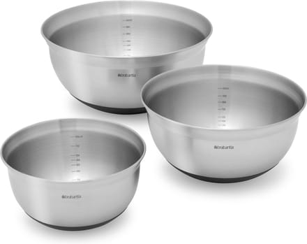 Brabantia Profile Beslagkom - 3-delig - Matt Steel / Zwart