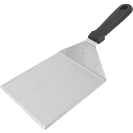 Keukenspatel Professionele Voedselkwaliteit Roestvrijstalen Blad Spatel voor Cake Pizza Pannenkoek Vierkant Square Spatula, Plastic Handle white