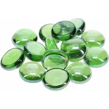 Aqua D'ella Glazen kiezelstenen 17-19MM - 300 Gram Donkergroen