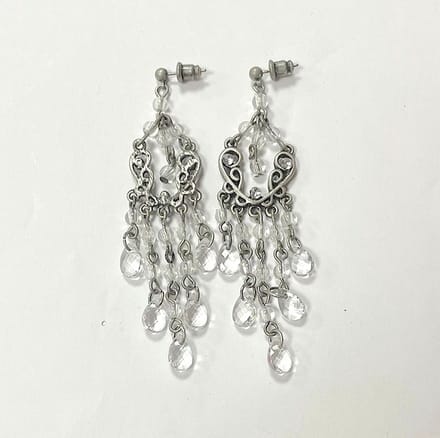 Oorhangers - Zilverkleurig, transparant - 7 Centimeter - Damesdingetjes