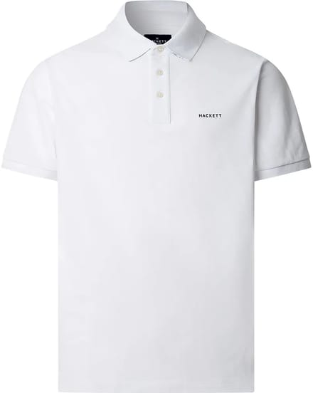 Hackett Swim Trim Island Korte Mouw Poloshirt Wit 3XL Man