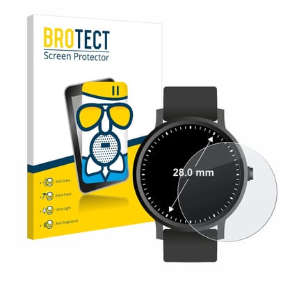 BROTECT - Screenprotector voor Horloges (Rond, ø: 28 mm) - Folie Beschermfolie Beschermglas matte
