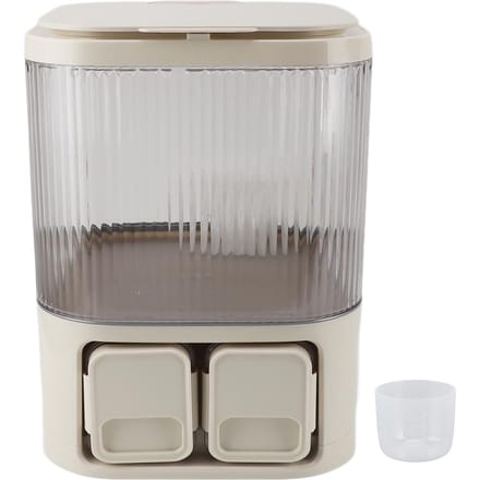 Rijstbewaarcontainer Grote Capaciteit Vochtpreventie Luchtdicht Plastic Bloemhouder Dispenser L gray