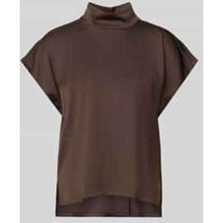 Blousetop met opstaande kraag model 'ALARIA'