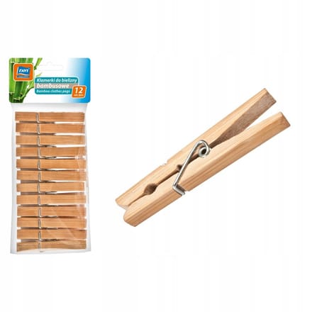 Ravi Serie - Bamboe Klamerki - 12 Stuks - Duurzaam en Ecologisch