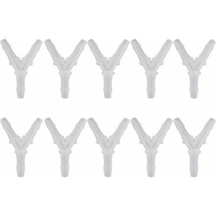 10 STUKS Zachte Slangkoppelingen Y-Type Connector Aquarium Vistentank Luchtpomp Verbinding 3-Weg Connector Type 1 white