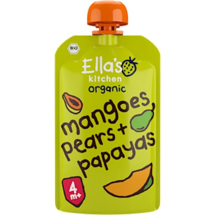 Ella's kitchen Knijpzakje 4+ m Mango Peer Papaya 120 gr
