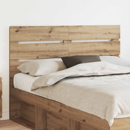 vidaXL - Hoofdbord - Artisan - Eiken - Bewerkt - hout