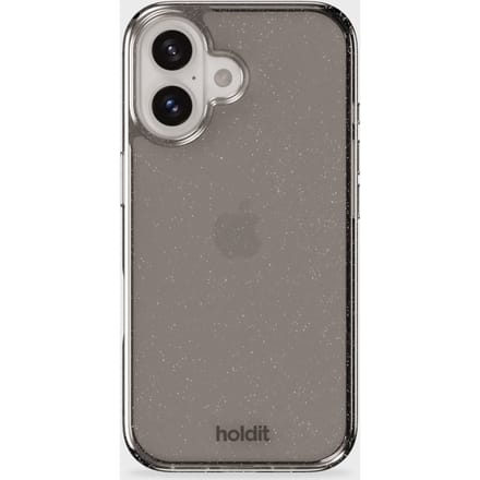 Holdit Glitter Case geschikt voor Apple iPhone 16 - Zwart