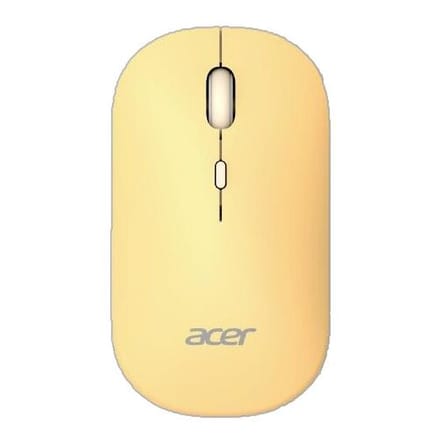 Acer AMR130 - mouse - 2.4 GHz Bluetooth 5.2 - yellow - Muis - Optische led - 4 knoppen - Geel