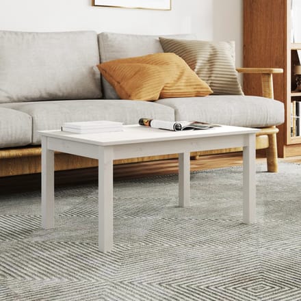 vidaXL - Salontafel - 80x50x40 - cm - massief - grenenhout - wit