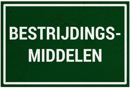 Bestrijdingsmiddelen bord | Sign Again materiaal | 30 x 20 cm