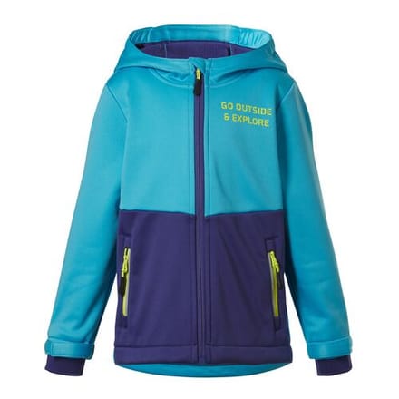 LUPILU Kinder softshell jas (Blauw, 122/128)