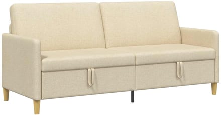 vidaXL - Sofa - met - Opbergruimte - Crèmekleurig - 192 - x - 78 - x - 87 - cm - Polyester