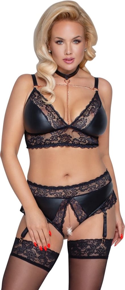 Curvy Bondage Beha Lingerie Set