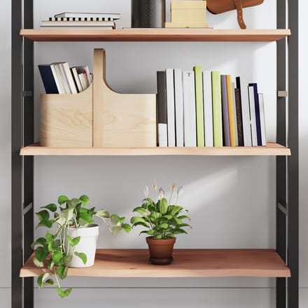vidaXL - Wandschap - 80x40x2 - cm - onbehandeld - massief - eikenhout