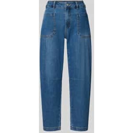 Barrel jeans van katoenmix