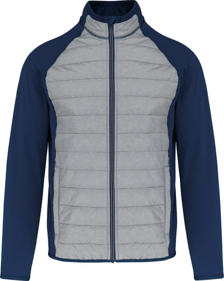 Outdoorsportjas met waterafstotende behandeling 'Proact' Marl Grey/Navy - S