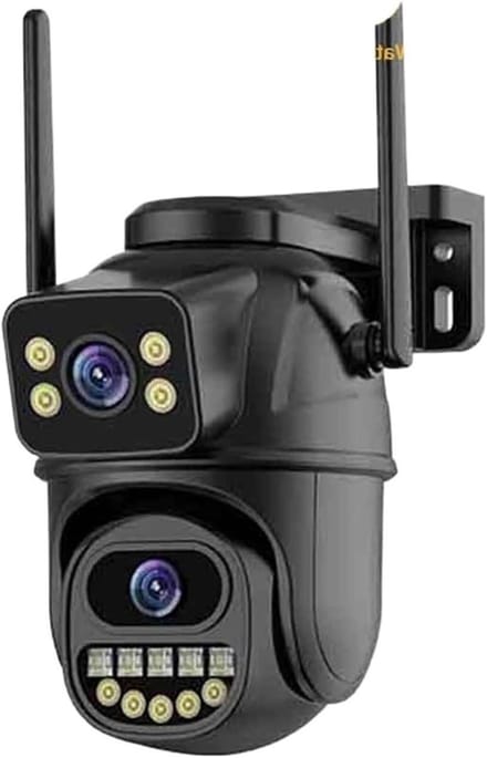 Bewakingscamera Dubbele Lens - IP Camera PTZ - Buitenbeveiliging - AI Menselijke Detectie - 4MP - Wit