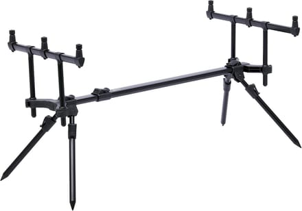 Rod Pod - Vissteun - Vissen - Verstelbaar - 3 Hengels - Zwart
