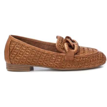 Dames leren mocassins met metallic touch Carmela
