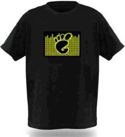 LED - T-shirt - Equalizer - Zwart - Voetafdruk - S