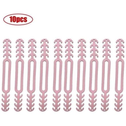 Porte masque - YWEI - HA10687 - Silicone antidérapant - Réglable - 10 pièces rose rose